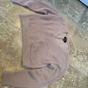 Lulus Plush rosey pink sweater oversized